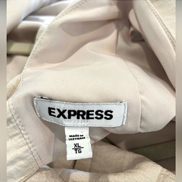 Express XL Beige Whimsical Ruffle Midi Dress Renaissance, Festival - Picture 7 of 9